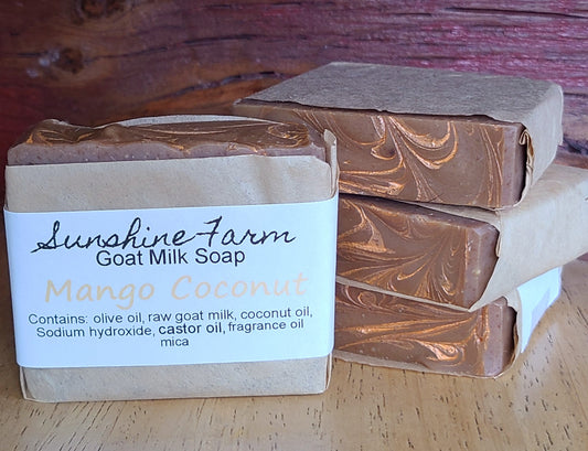 Mango Coconut Goat Milk Soap